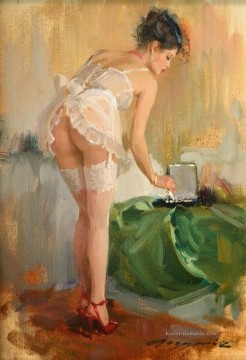 hüftlange figur jungen frau Ölbilder verkaufen - Hübsche Frau KR 012 Impressionist